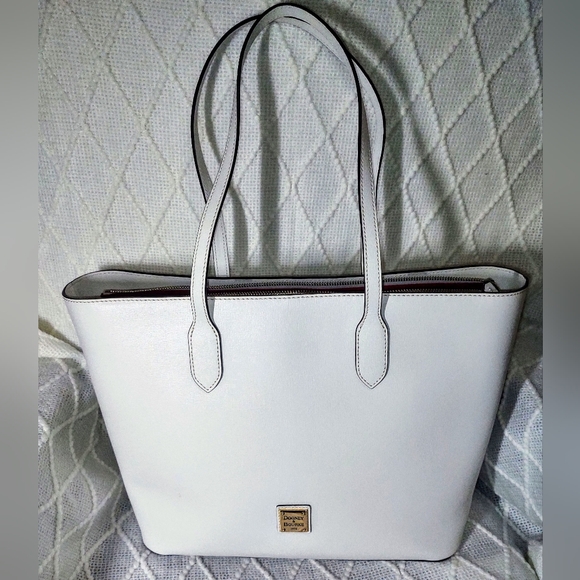 Dooney & Bourke EUC+ Saffiano Collection Large White Leather Shopper Tote Bag - Picture 16 of 16